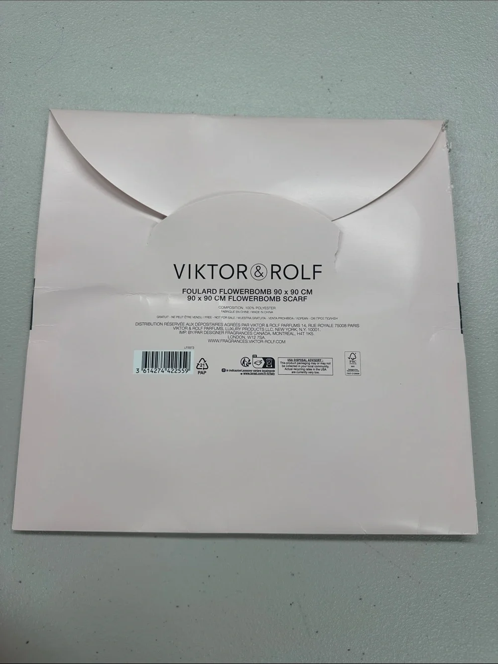 Viktor & Rolf Pink and Red Floral Silk Scarf 90x90